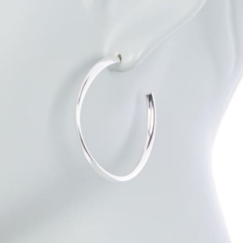 ☘️Sterling Silver Large Twist Hoop Earrings